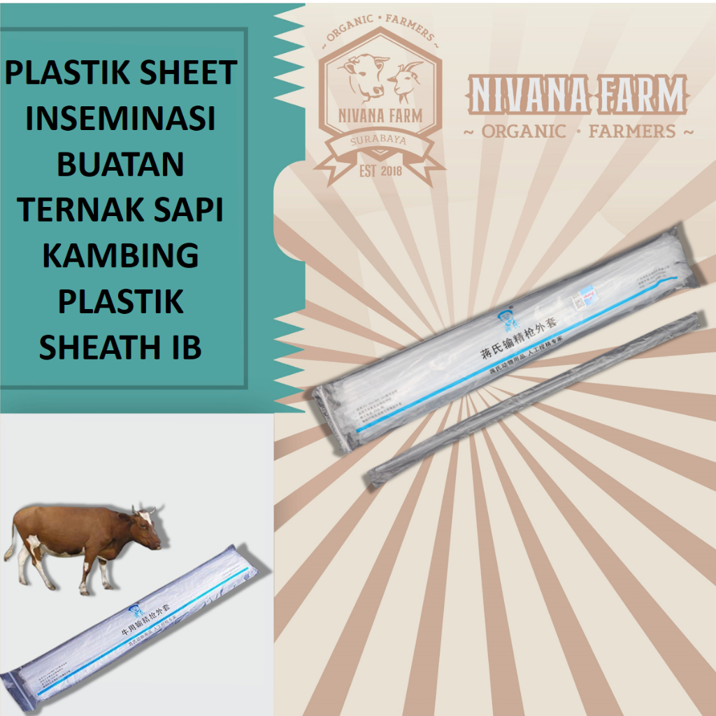 Plastik Sheat Inseminasi Buatan Ternak Sapi Kambing Plastik Sheath IB