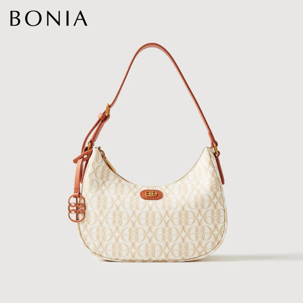 Bonia - La Luna Monogram Shoulder Bag White