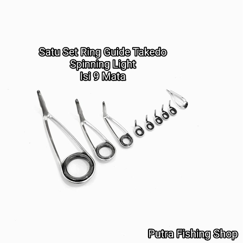 Ring Guide Takedo Spinning Light Non Fuji isi 9 Mata - Satu Set Ring Guide Takedo Spinning Light - R