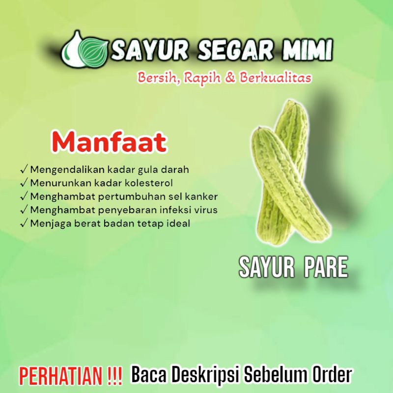 

Sayur Pare / Ampalaya - Sᴀʏᴜʀ Sᴇɢᴀʀ ♏ɪᴍɪ