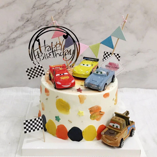 # HJ # Hiasan Cake Mobil-Mobilan Anak Avangers &amp;  McQueen / Pajangan Kue Mobil Figure Cake Topper