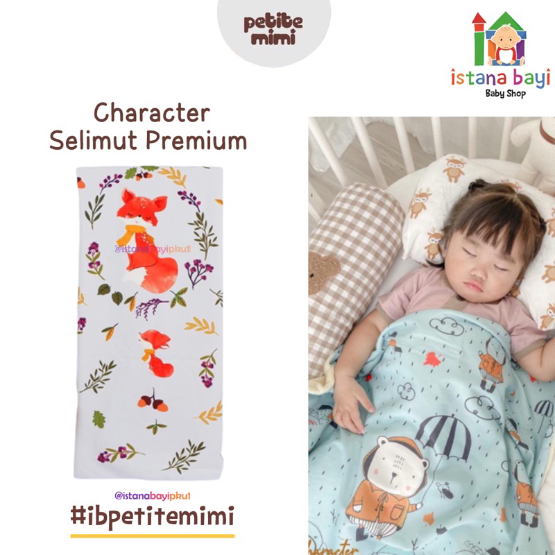 Petite Mimi Premium Hooded Blanket /Selimut bayi Topi/Baby Blanket