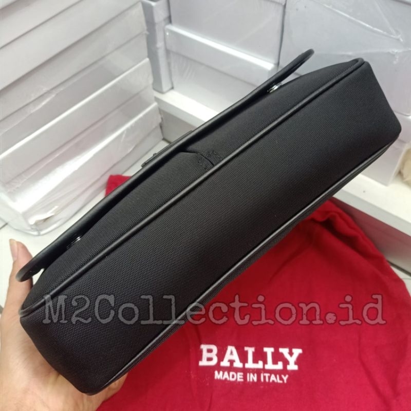 Tas Selempang Bally Logo List Merah Putih Messenger bag Mirror Quality