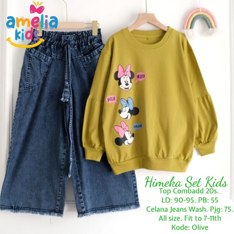 cod himeka set Kids by Amelia Kids/setelan anak perempuan kekinian