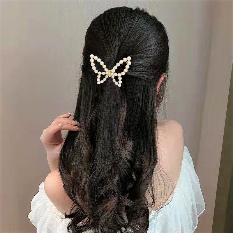 Jedai Kupu-Kupu Logam Mewah 7cm Jepit Rambut Alloy Jumbo Jepit Rambut Salon Bahan Besi Logam Motif Butterfly Metal Alloy Hair Claw Clips