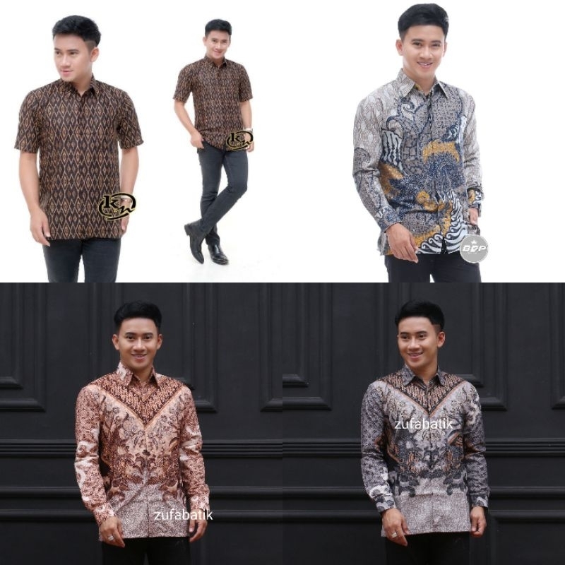 HEM BATIK - Baju Batik Pria Lengan Pendek Murah Bahan Halus M, L, XL, XXL, XXXL.