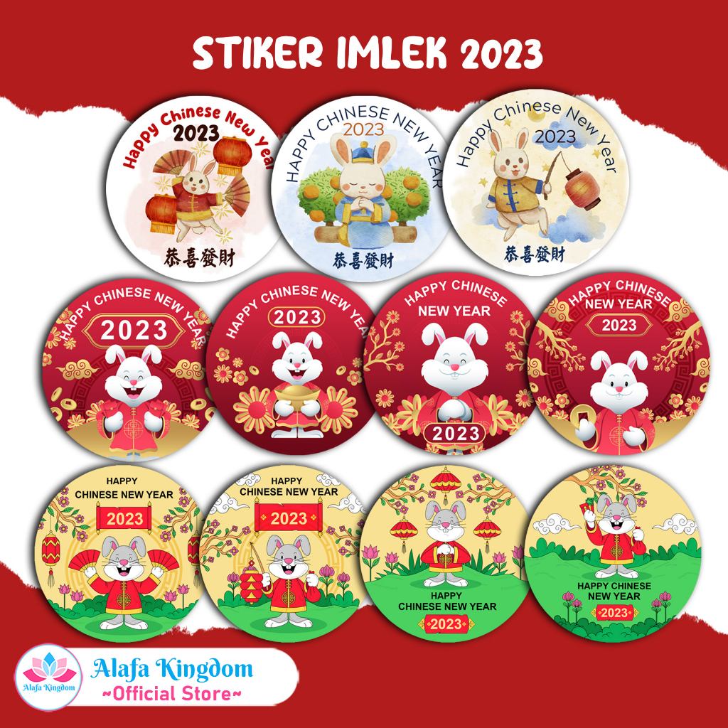 

AlafaKingdom Stiker Imlek 2023 | Stiker Chinese New Year 2023 Tahun Kelinci