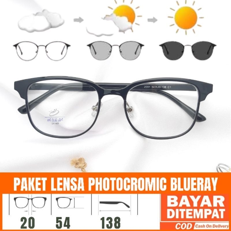 kacamata photocromic Minus Plus Sikinder 2091