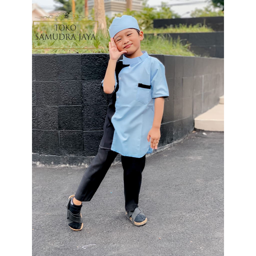 Baju Koko anak laki laki terbaru 2023 Baju Muslim anak laki laki 1-8 Tahun