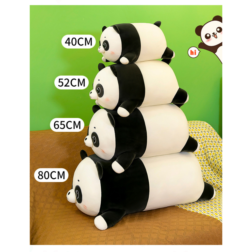 Boneka Panda Lying  Bahan Plush Lembut