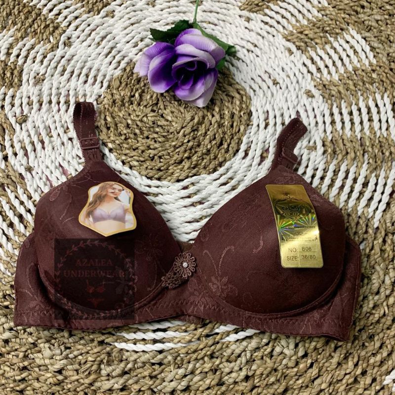 Bra Wanita OMIO Busa Tampa Kawat / Bh Motif Embos Halus Premium OMIO