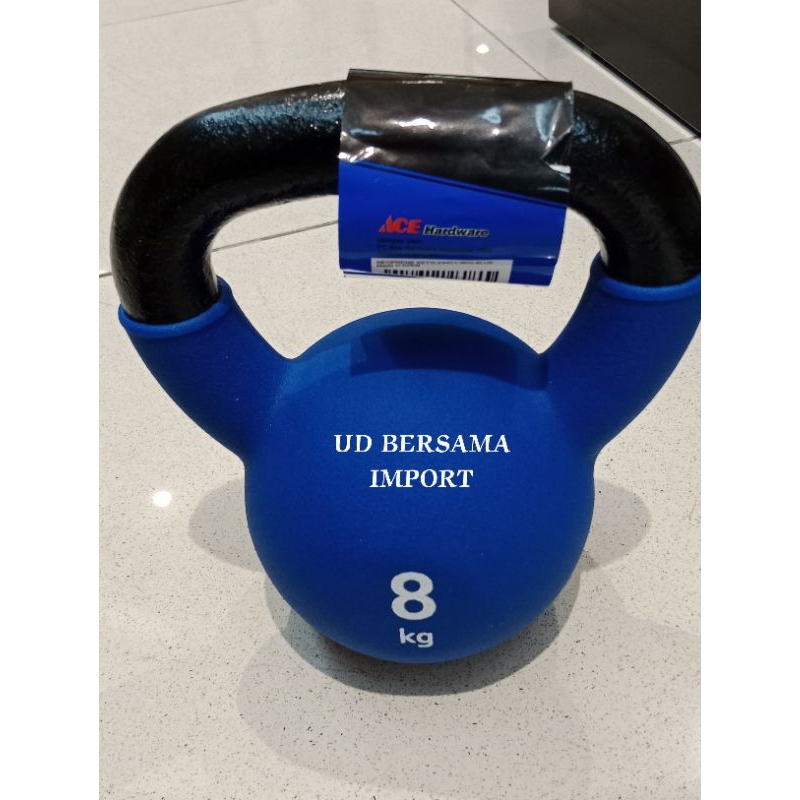 BERWYN Dumbble Neoprene Kettlebell 8kg/Dumbble Bulat - Biru