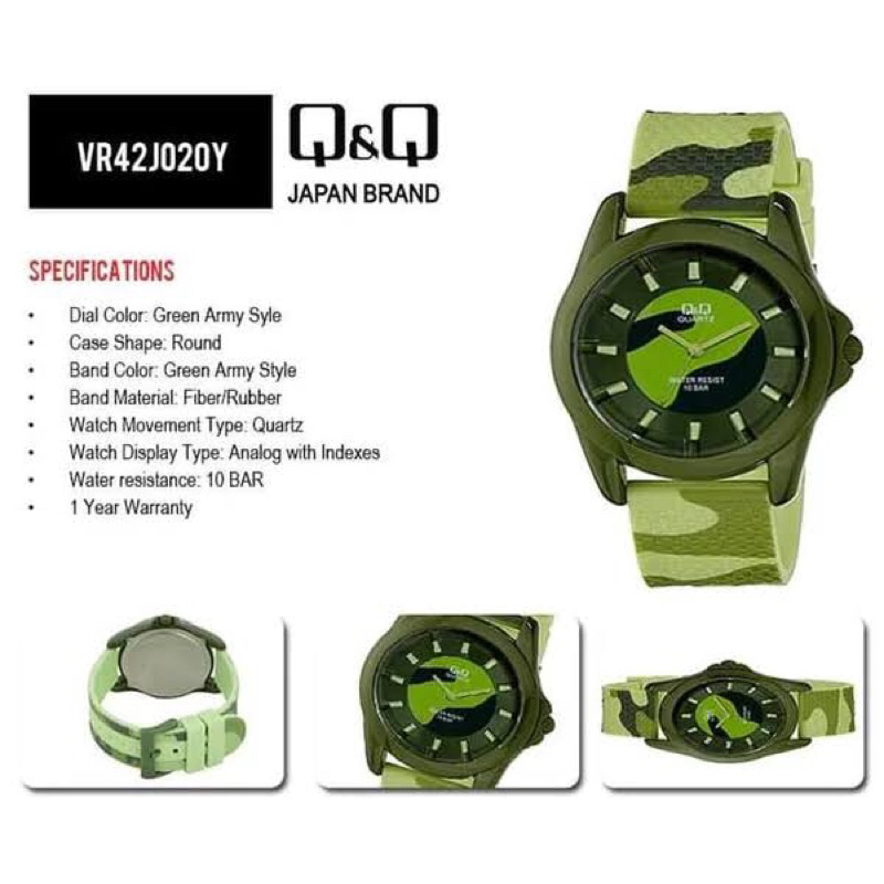 Jam Tangan unisexQ&amp;Q QnQ QQ VR42 VR42J Original Water Resist