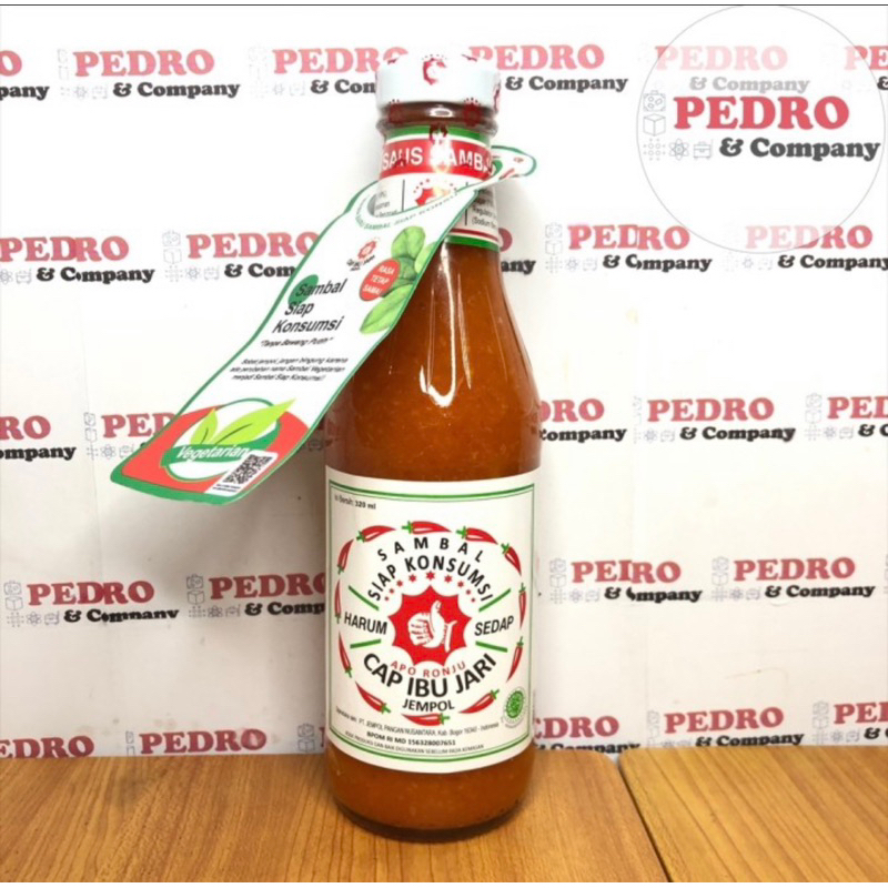 

Sambal cap jempol vegetarian 320 ml - saos sambel botol vege