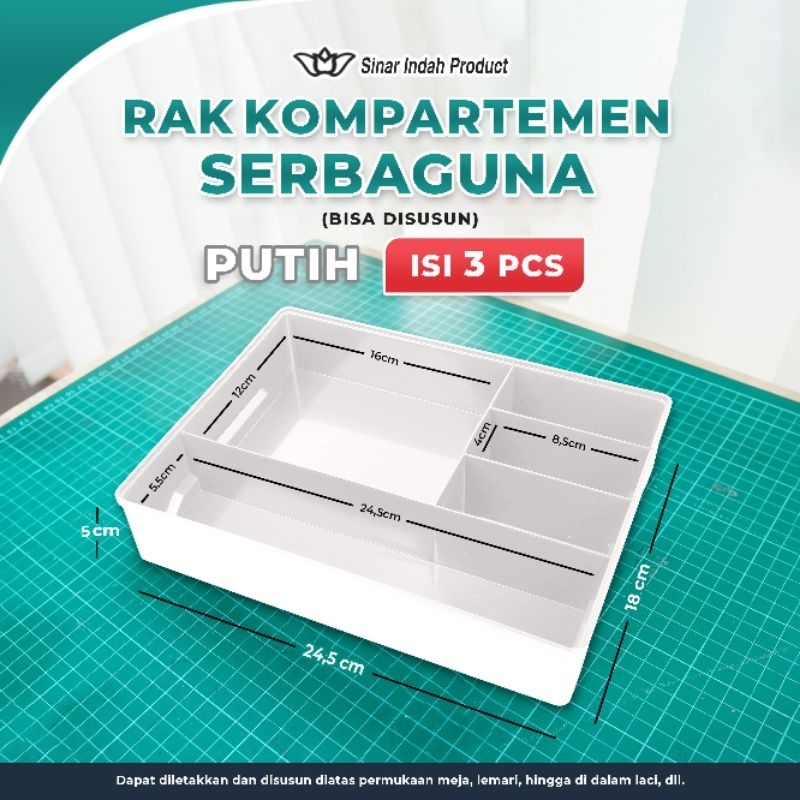 Laci Drawer Plastik Tempat Penyimpanan Serbaguna Toolset/Sparepart Elektro/kosmetik/stationary/sendok garpu/dll