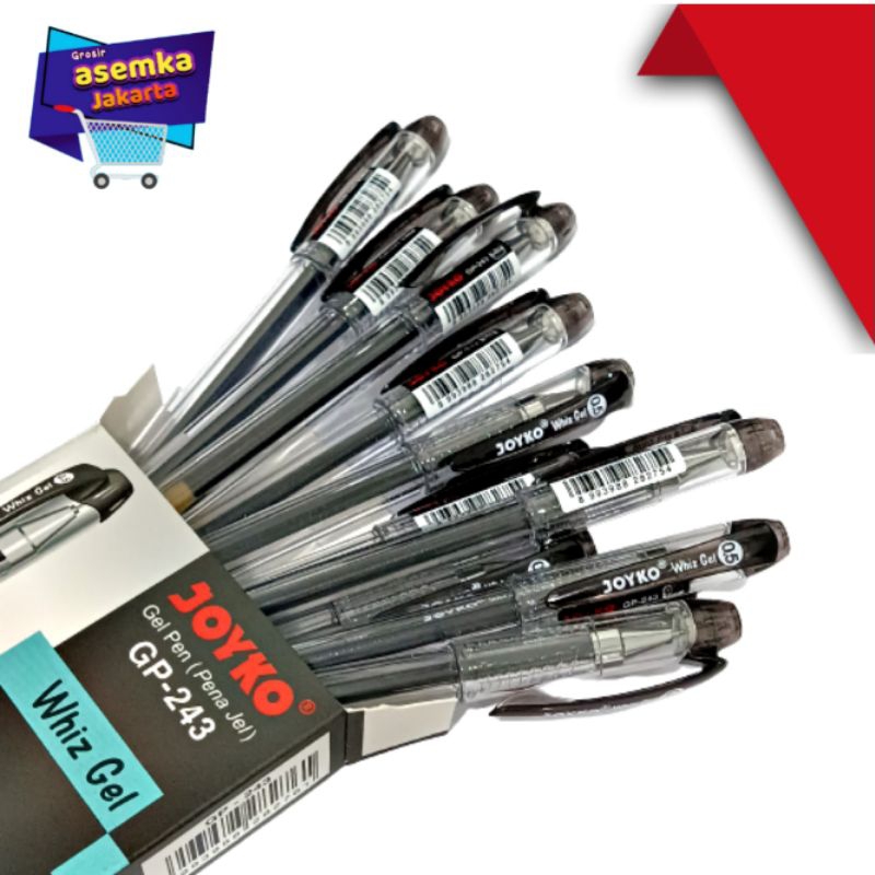 Bolpen Pulpen Gel Joyko GP-243 Whiz Gel 0,5mm isi 12pcs