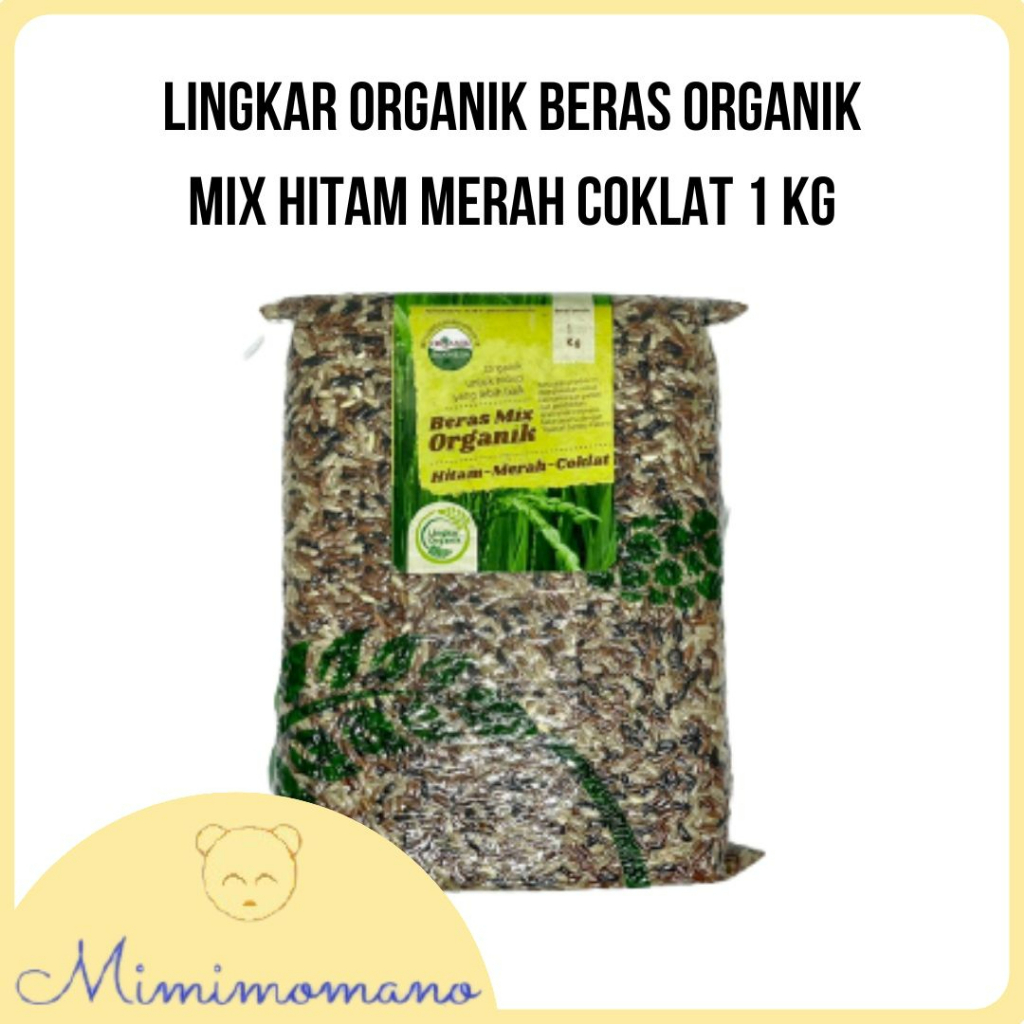 

Lingkar Organik Beras Mix Merah Hitam Coklat 1 kg / Organic Mix Whole Grain Rice 1kg