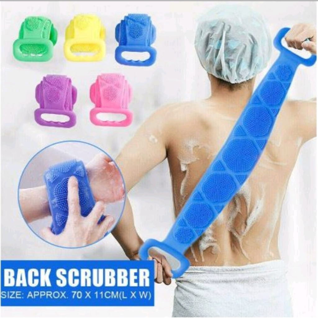 SIKAT PUNGGUNG BADAN SILICONE SCRUBBER SPONGE MANDI ALAT GOSOK PEMBERSIH DAKI