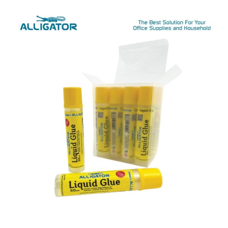 

Lem Liquid Stick Alligator FaberCastle Lem Kertas 50 Ml (2pcs Free 1 pcs pulpen)