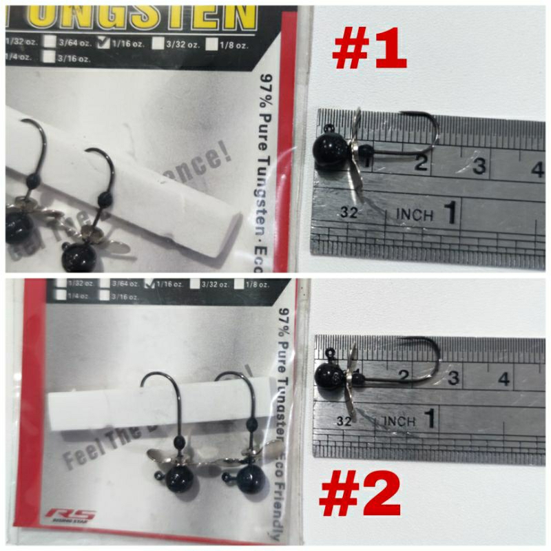 Tungsten Propeller Jighead 1.8g