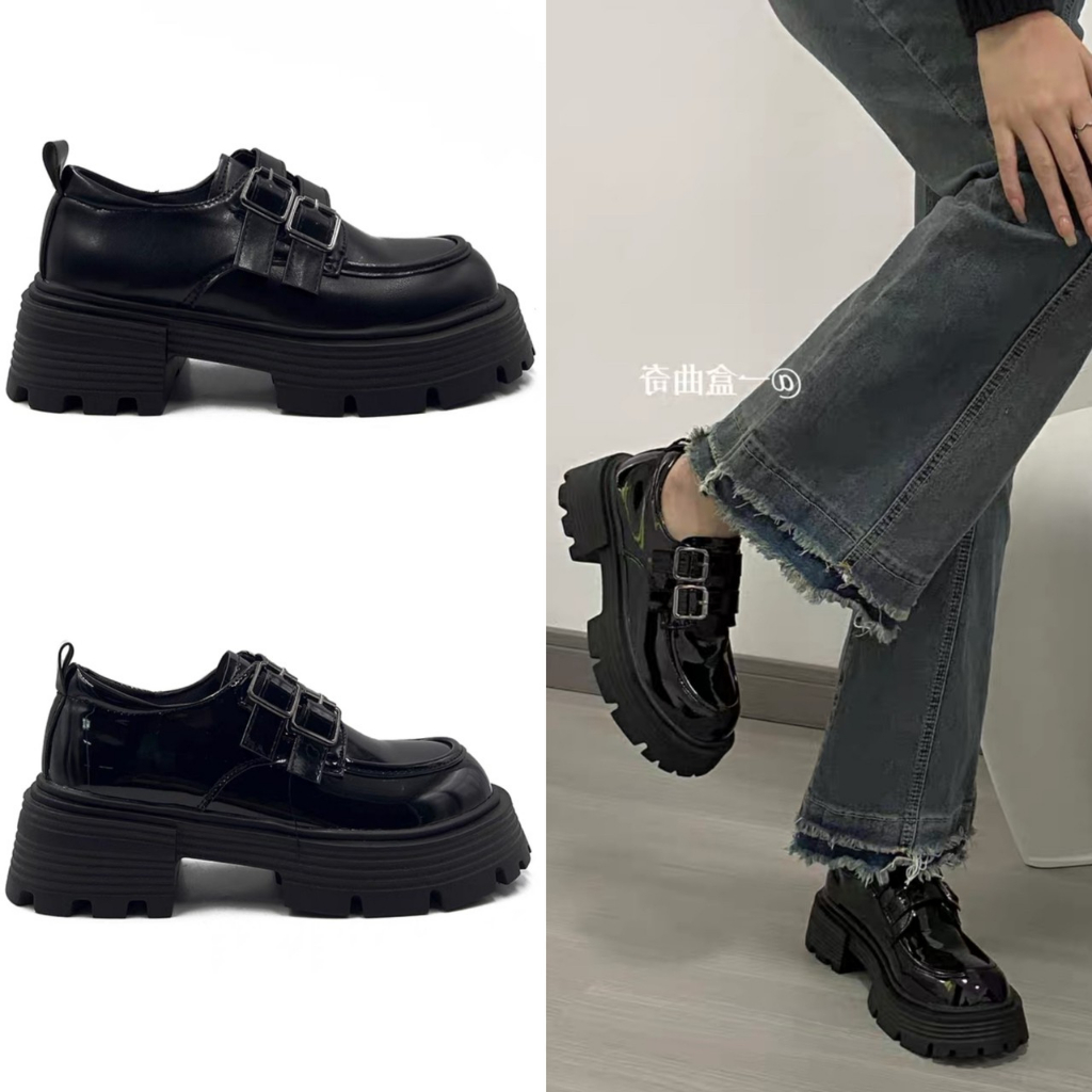 AVANCEID 1866 Heels Sepatu Sneakers Docmart Kerja Wanita Hitam Import