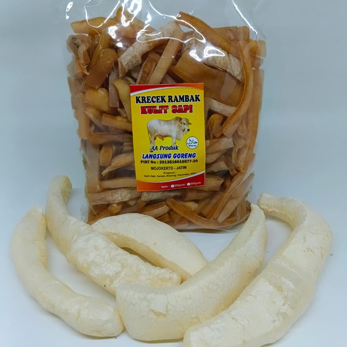 

1 Kg Kerupuk Rambak Sapi MENTAH Stik tebal / Kerupuk kulit sapi mentah ASLI 100% kulit sapi premium - STIK TEBAL