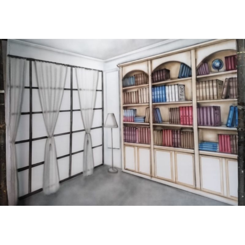 WISUDA BACKGROUND putih 3x4m 3D pilih REQUEST kanvas/Kaos muslin tebal