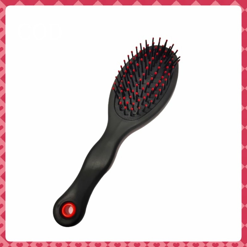 Roll Sisir Cermin Rias Makeup Portable / Sisir Rambut Rontok / Roll Sisir Rambut / Kaca Gagang Bulat Import