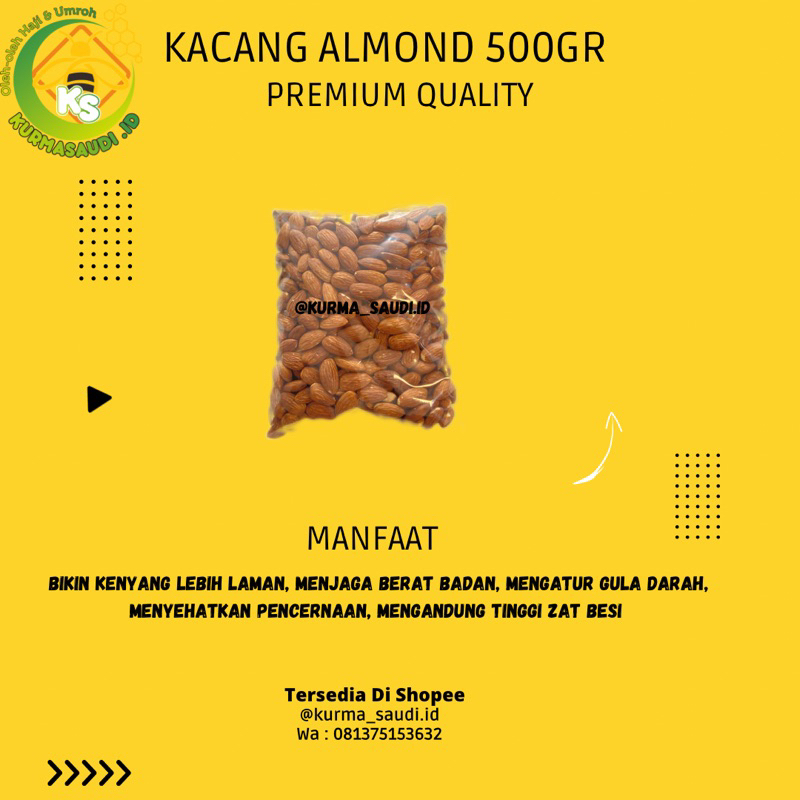 

Almond Roested Premium 500gr
