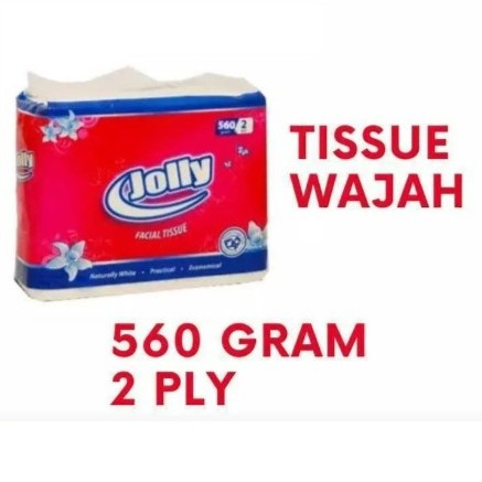 Tissue Facial Jolly 560 Gram 2 Ply / Tisu Wajah Joly 560gr