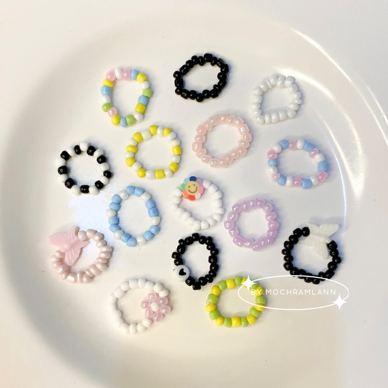 PART 1 beads ring cute / cincin korea / cincin manik pasir / simple beads ring