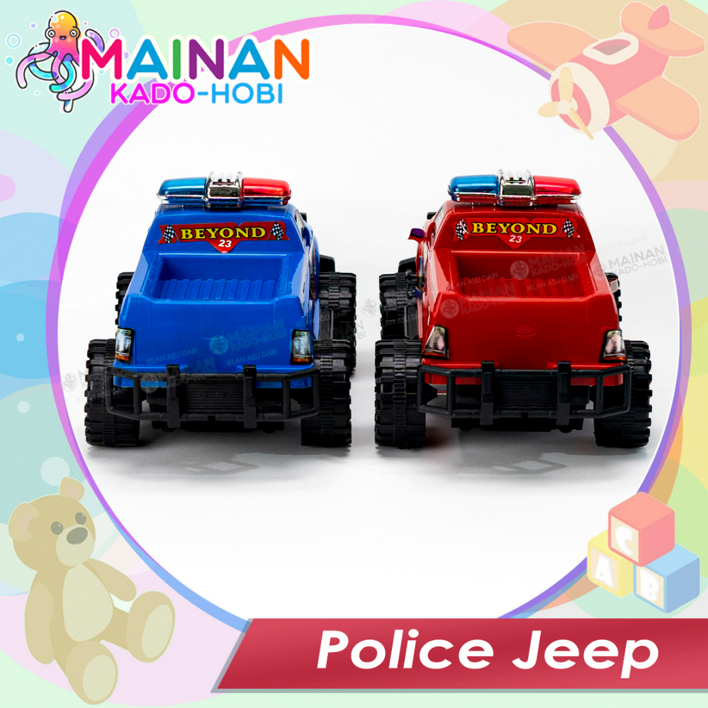 MAINAN ANAK LAKI MINIATUR DIECAST CAR MOBIL JEEP POLICE