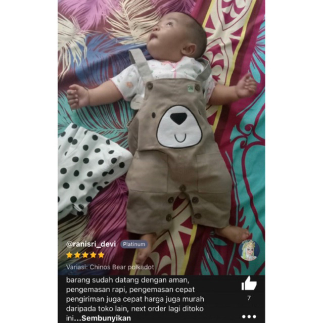 ORI BABYBEB PREMIUM CHINOS Overall Baju Setelan Kaos Celana Pergi Jalan Lucu Fashion Anak Bayi Cowok Laki Terlaris