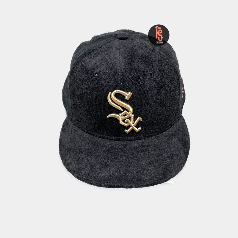 TOPI NEW ERA ORIGINAL 5950 SUEDE CHICAGO WHITE SOX BLACK CAMEL