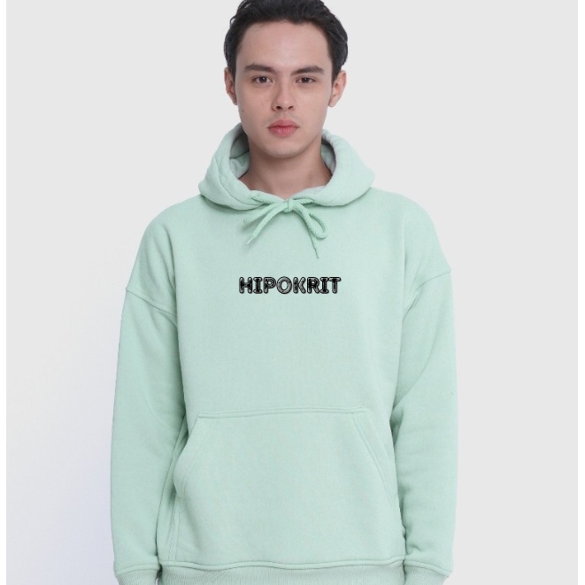 Hipokrit Sweater Hoodie Monogram Hijau Mint