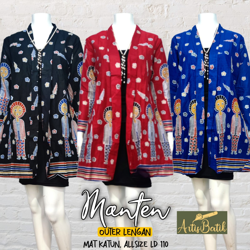 NEW ARRIVAL  MANTEN OUTER SUPER JUMBO MOTIF KARAKTER  LONG CARDIGAN BATIK CARDI BATIK LONG CARDIGAN 