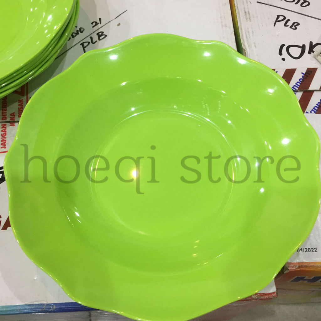 Piring makan melamin 9 inch motif polos