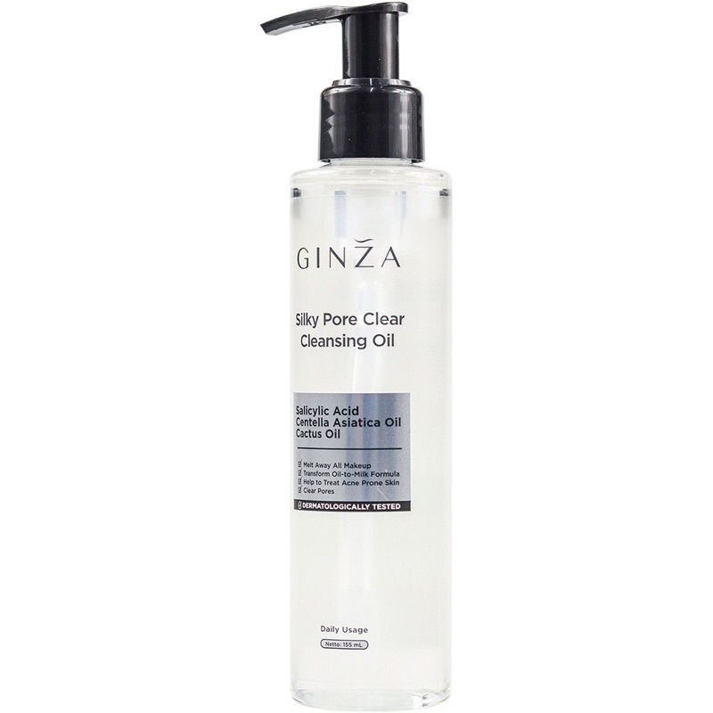 GINZA SILKY PORE CLEAR CLEANSING OIL 155ML / GINZA CLEANSING OIL MURAN