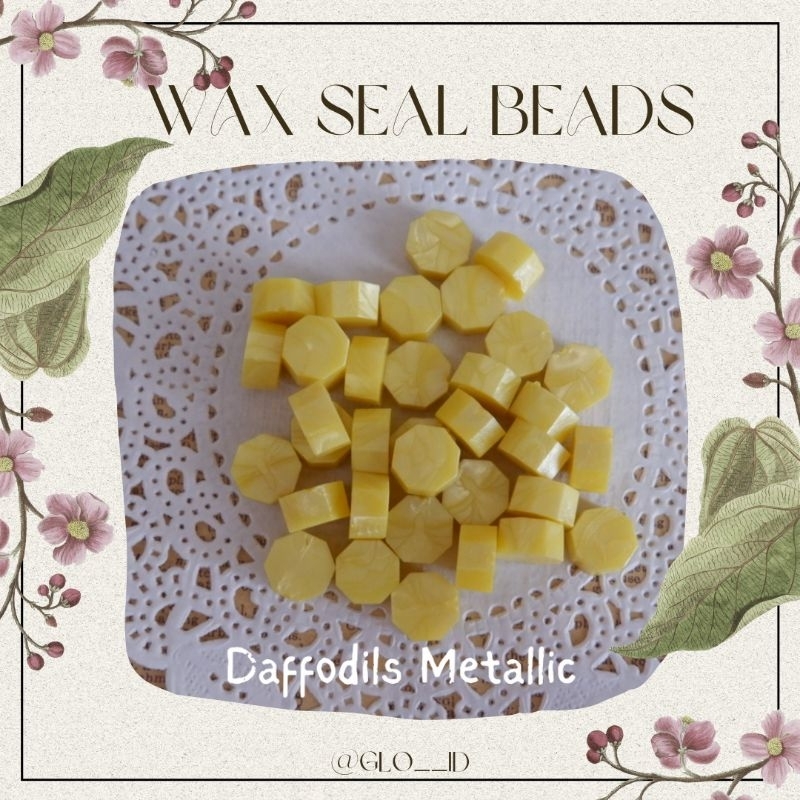 

Daffodils Metallic - Kuning - Wax Seal Stamp Seal Wax Stamp Seal Beads Stempel Surat Vintage per pc