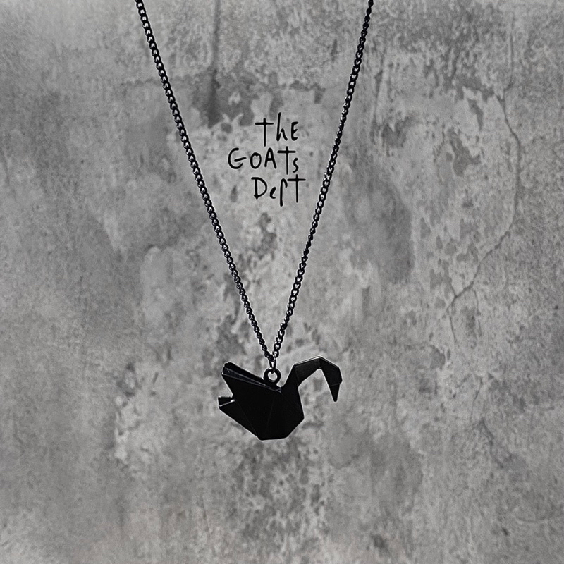 The Goats Dept / Black Origami Necklace / tgd634 kalung model burung lipat 3d pria wanita unisex ant