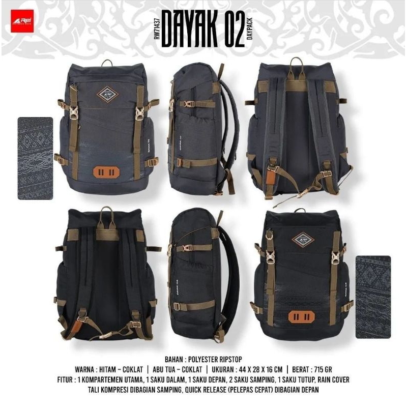 Tas Ransel  Arei Dayak 0.2 include Raincaver