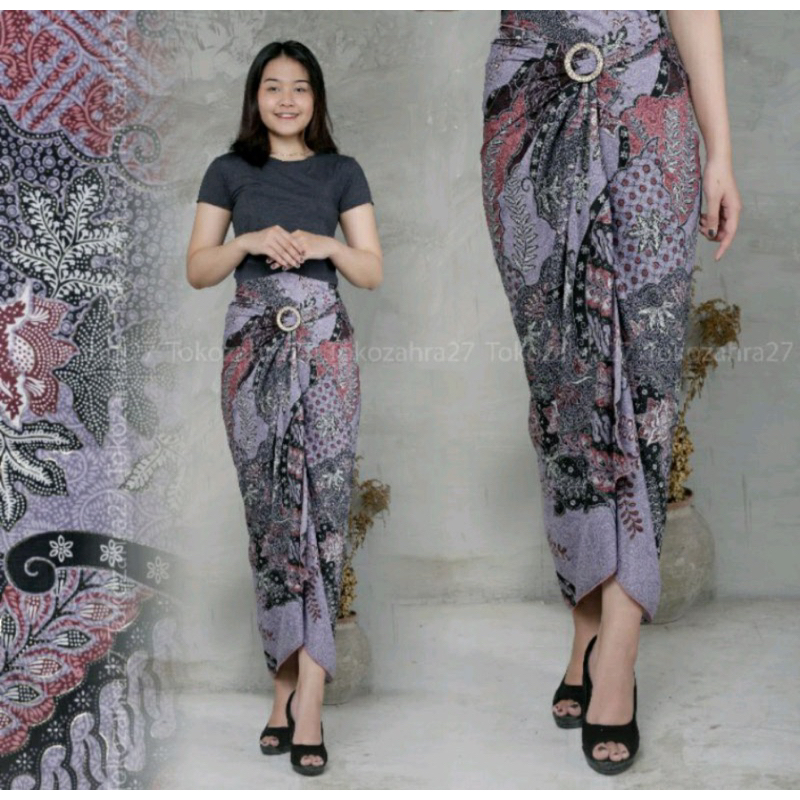 (50 Motif) Rok Lilit Batik Bawahan Kebaya Modern Rok Serut Batik Free Ring Kain Batik Floral Batik Couple Pasangan