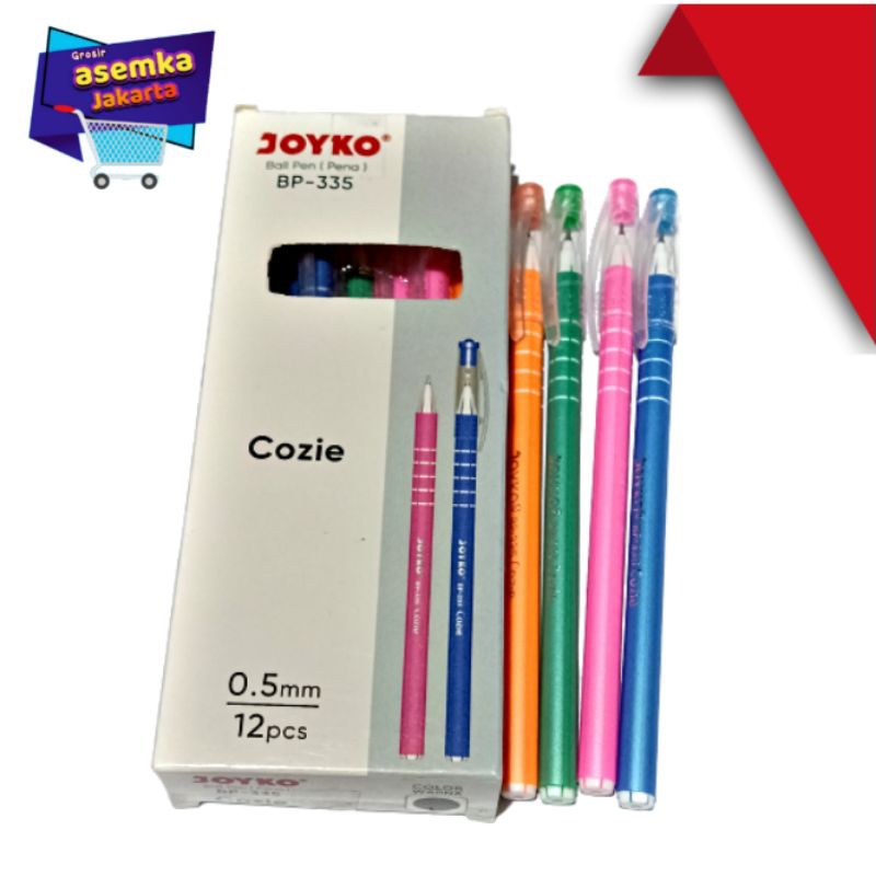 Bolpen Pulpen Joyko BP-335 Cozie 0,5mm 12pcs