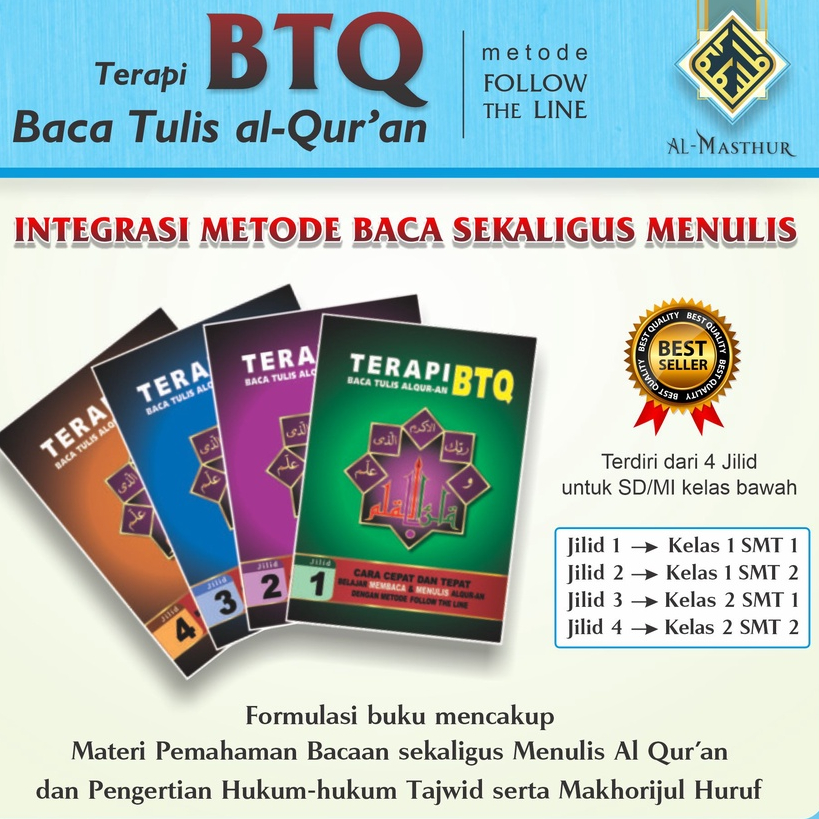 

BTQ, Baca Tulis Al Quran - Tartila Bil Qolam Integrasi baca dan tulis