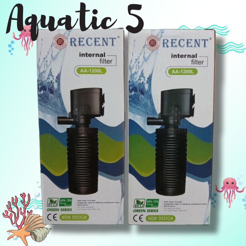 POMPA AQUARIUM INTERNAL FILTER RECENT AA 1200L