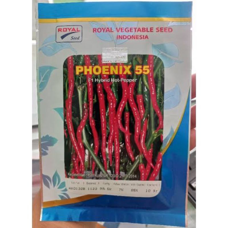 Benih Cabe Merah Keriting Hibrida Phoenix 55 10Gram - Cap Royal Seed
