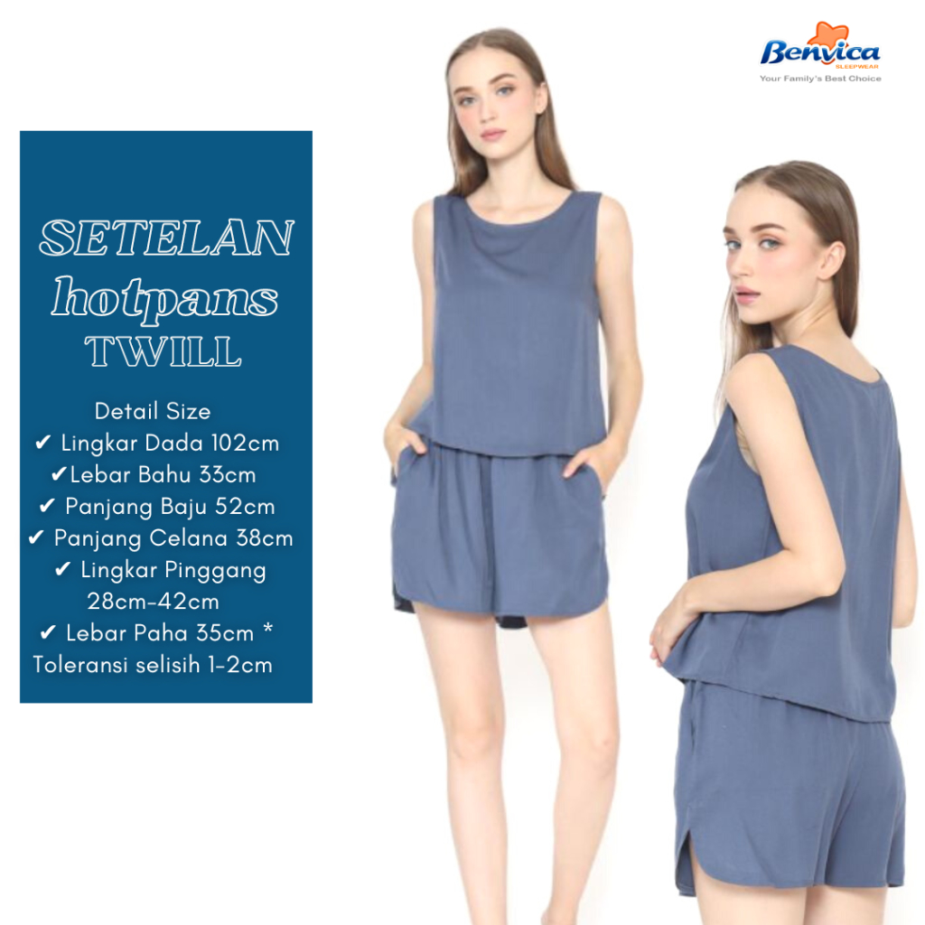 BAJU TIDUR WANITA HOTPANT SETELAN CELANA PENDEK RAYON VISCOS DAN TWILL PREMIUM LENGAN BUNTUNG YUKENSI