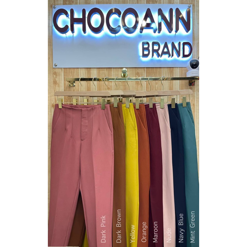 CELANA CHOCOAN PANJANG HIGHWAIST ZIPPER DEPAN CELANA HIGHWAIST BANGKOK (CLCCBL01)