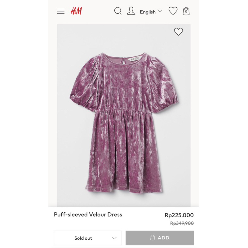 H&M Hnm HM dress anak suede