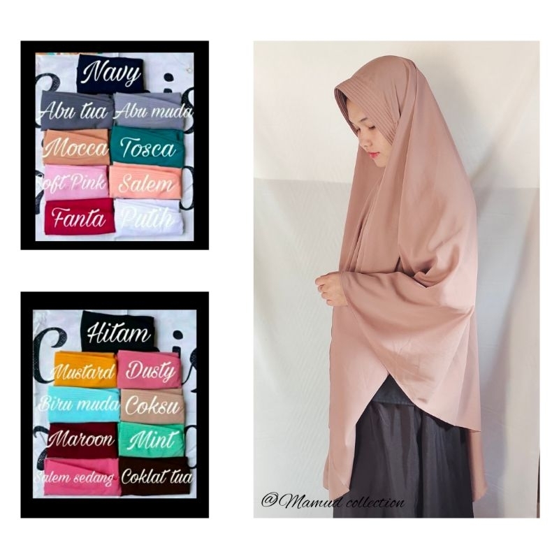 Hijab Khimar jumbo XXXL pakai pet